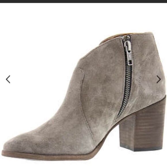 Frye Nora Zip Short Boots Elephant Grey Soft Oiled Suede - Picture 1 of 15